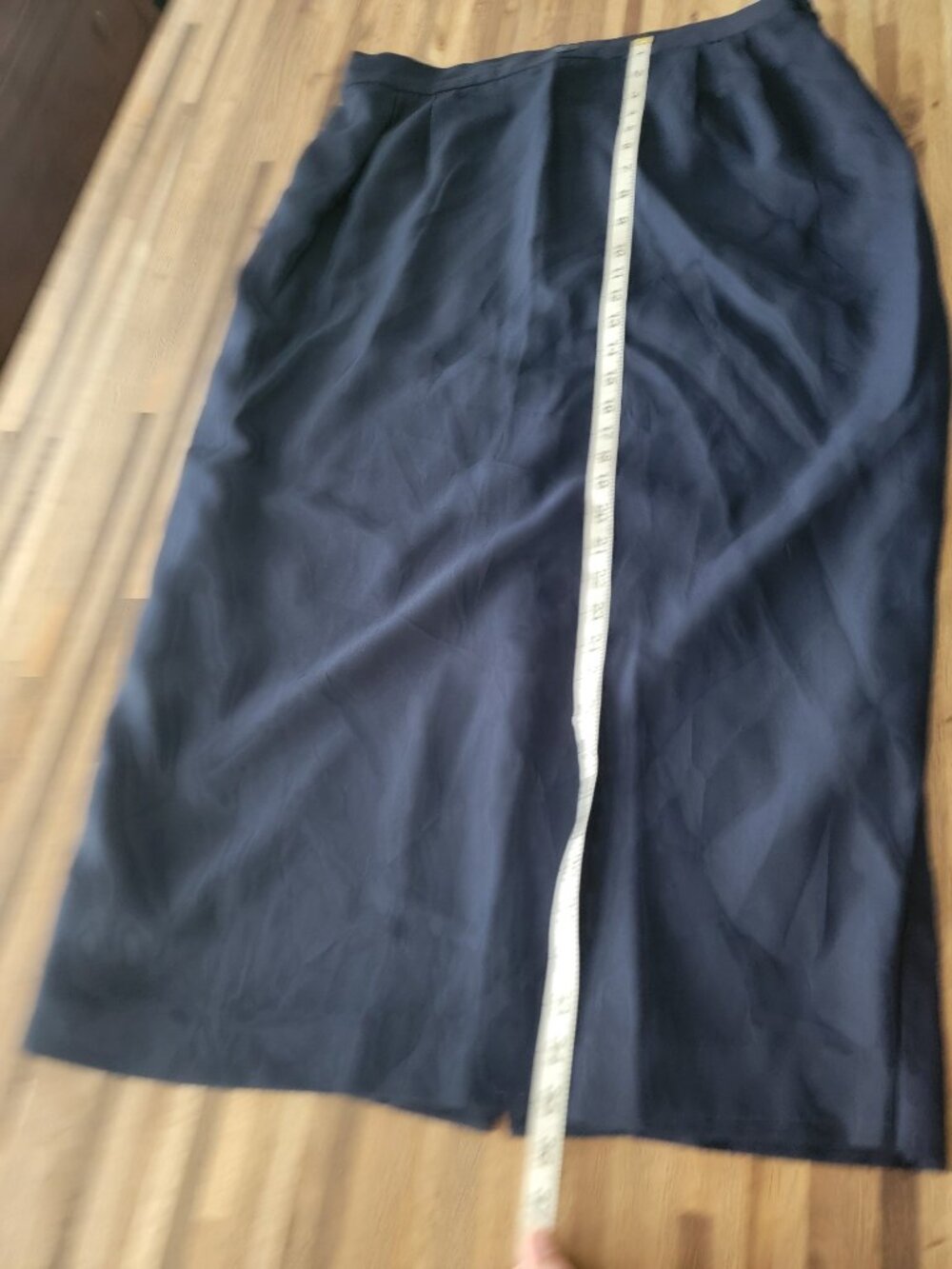 KB Stella Louise Satin Navy Blue Maxi Length Trouser/Pencil Skirt Vintage 80's - Picture 6 of 13